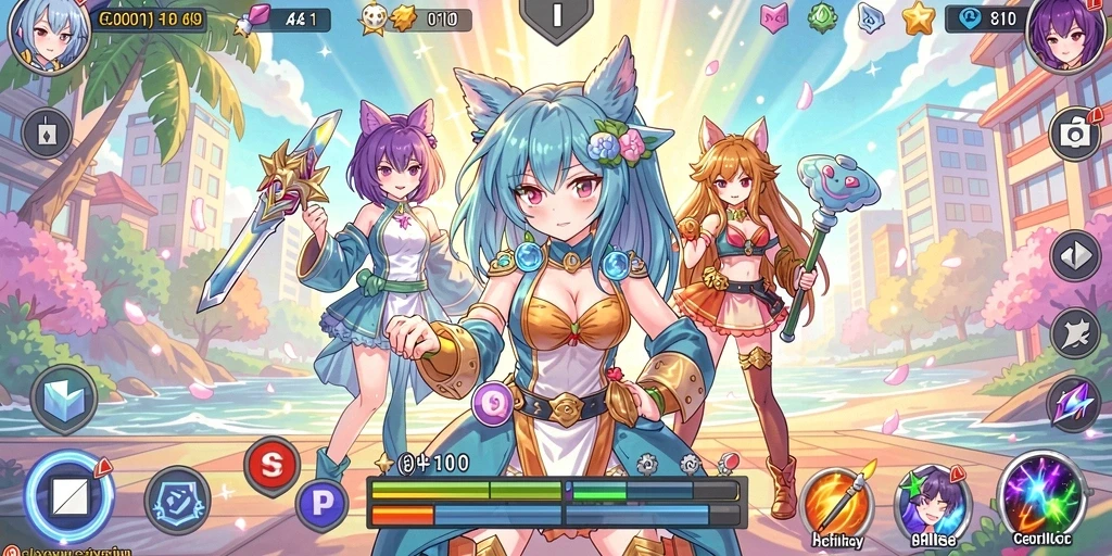 Grafik menawan yang memikat mata di setiap level.